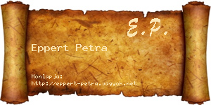 Eppert Petra névjegykártya